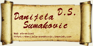 Danijela Šumaković vizit kartica
